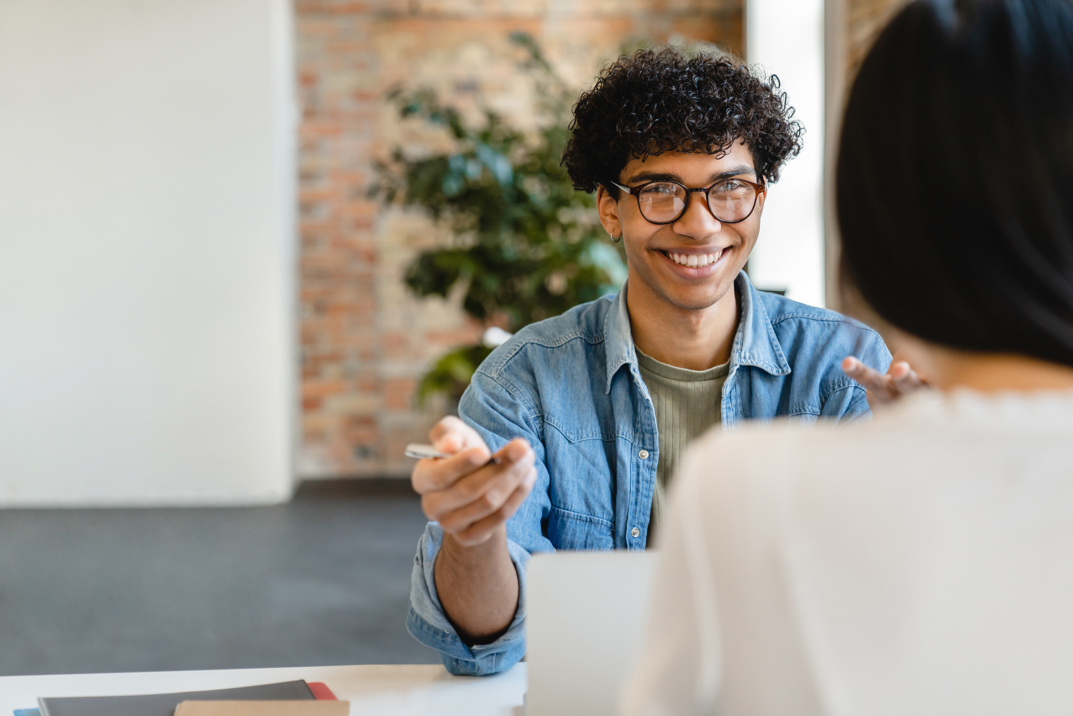 Conversation smiling