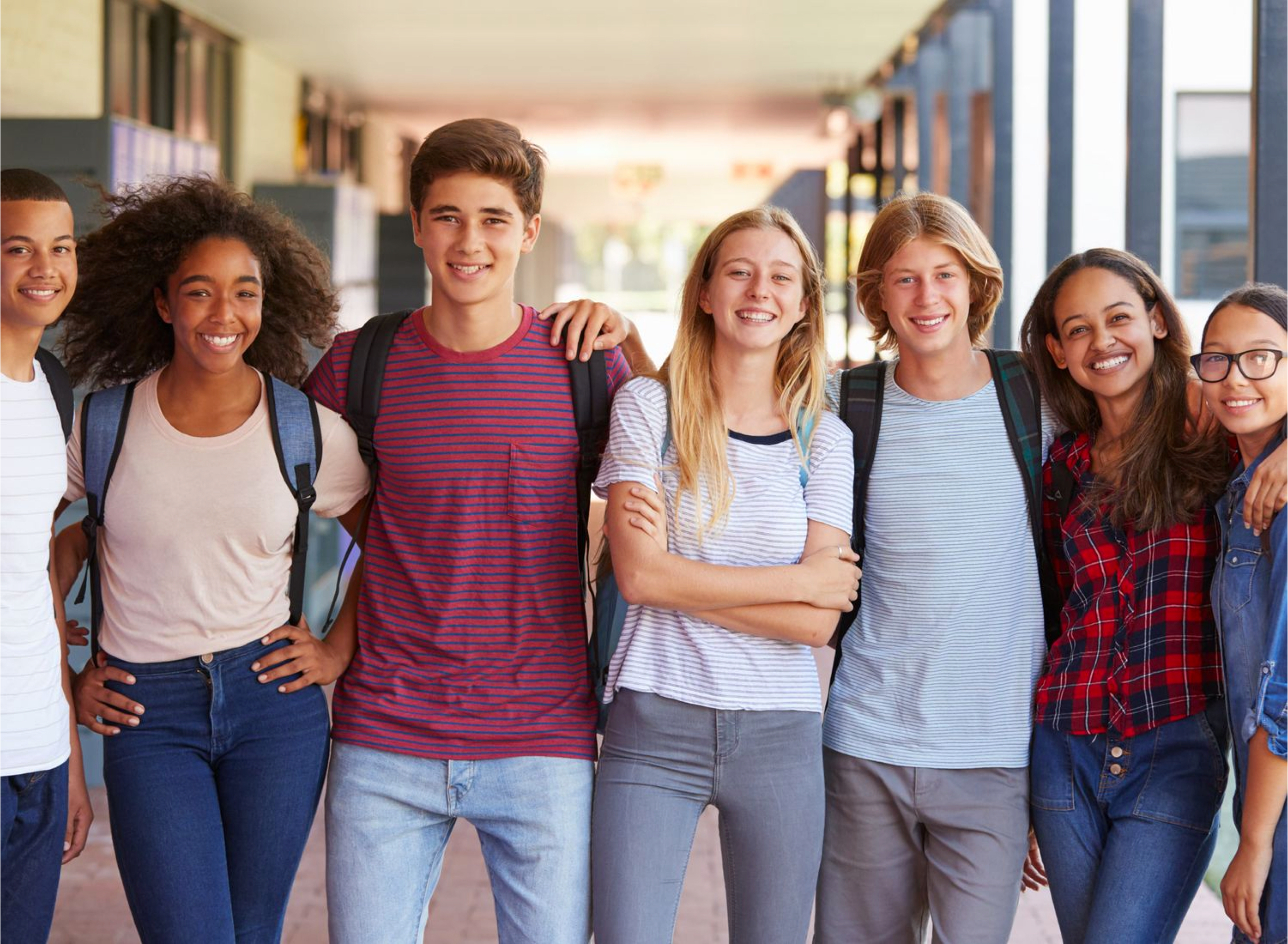 Group of people smiling